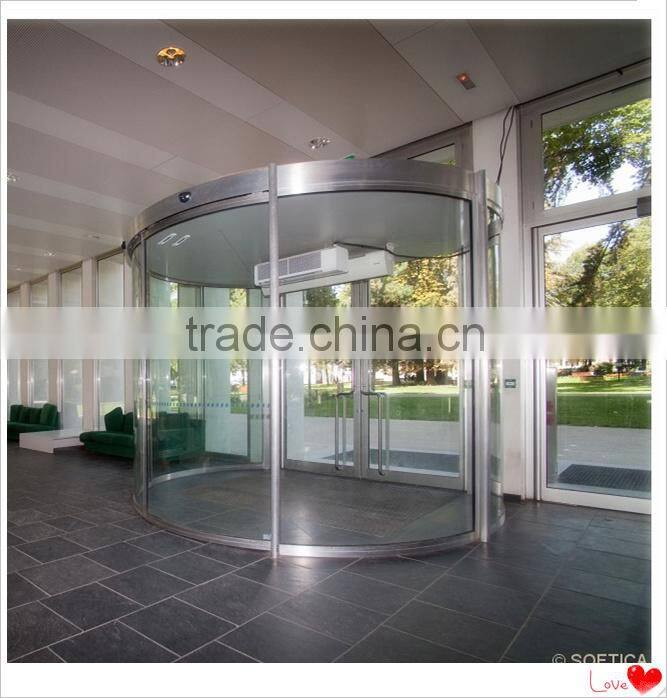 Front doors aluminum curved automatic door system
