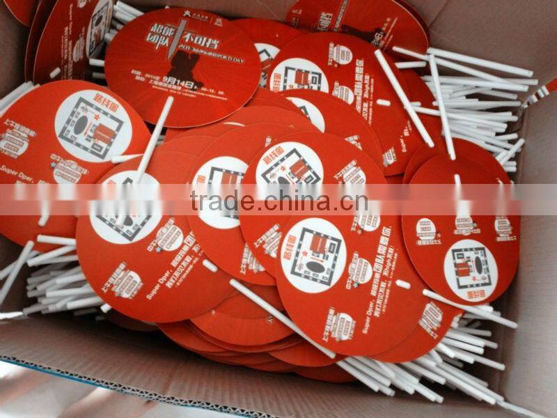 Wedding cardboard fan, advertisment paper fan with Cardboard Hand Fans