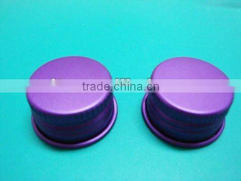 Aluminum cap with a ring