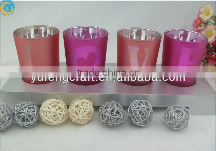 love glass candle holder for gifts lover day home decor wedding decoration