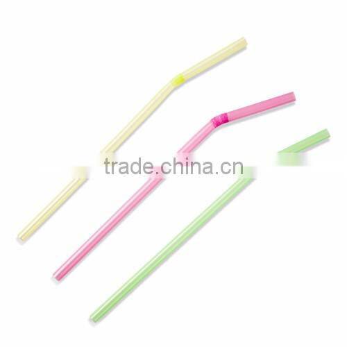 Eco-friendly Plastic straw Black felxible plastic drinking straw, hard straw with spoon, black jumbo straw
