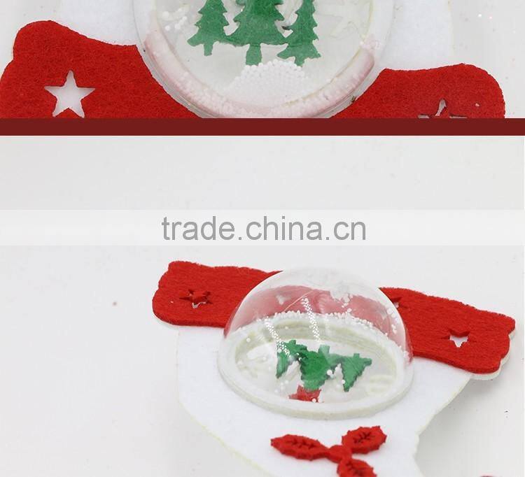 Plastic Clear Christmas Ball In Santa Hat Design Christmas Tree Hanging Ornaments Dropshipping Xmas Decoration