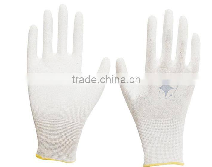 pu coated cut resistance gloves/ palm PU coated working gloves