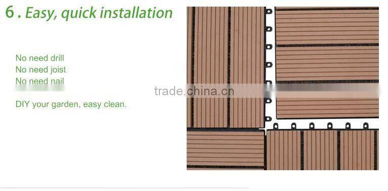 WPC diy Tiles Artificial wpc decking tiles wpc decking tiles