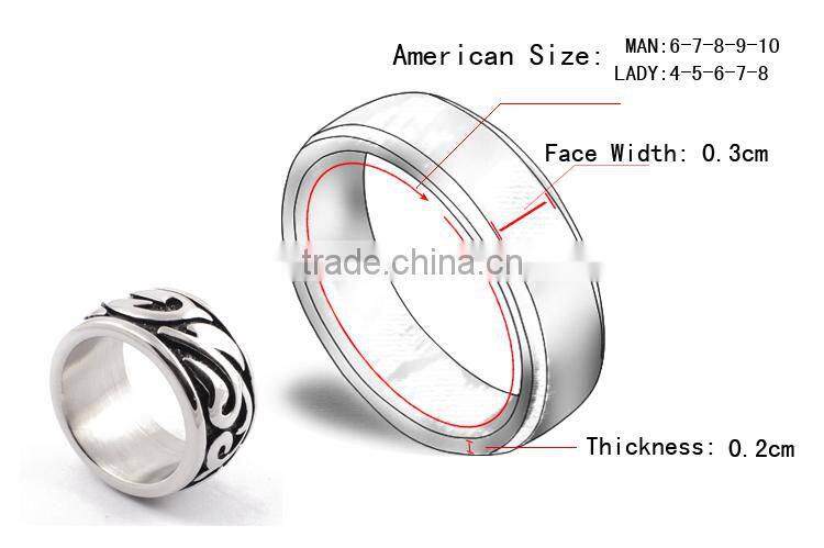 Fashion jewellery silver ring for men cool rings jewelry