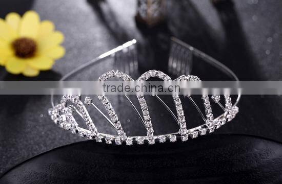 Wedding Bridal Tiara Rhinestone Silver Crystal Crown