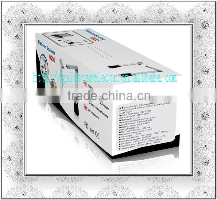 USB 2.0 5.0 Mega CMOS HD 1 Second Platbed Scanner H500