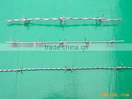 Hot dipped galvanized high quality double twisted barbed wire