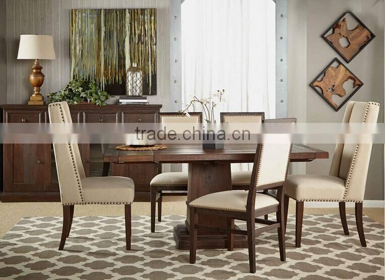 French Style Solid Oak Wood Design Dining Armless Chair