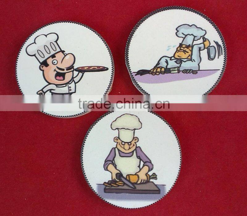 Ceramic with cork backing custom absorbent coasters