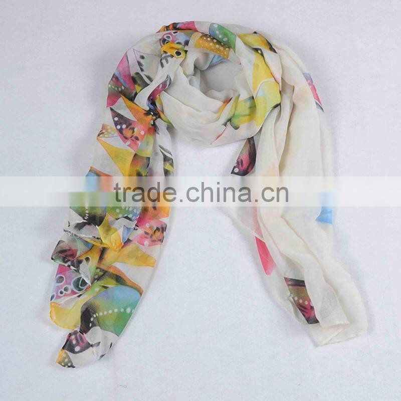 New fashion 2016 polyester russian women scarf and shawl wholesale