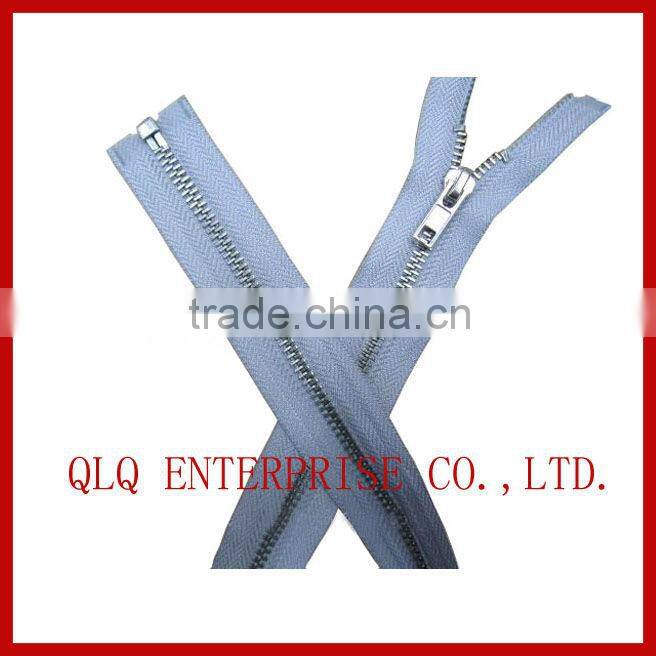 Black Open End Metal Zipper