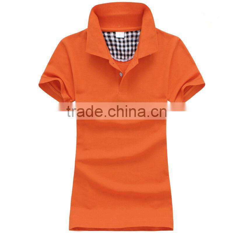 High quality orange short sleeve polo shirt