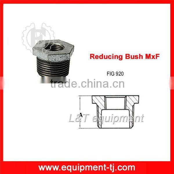 MxF Reducing Bushing Malleable Cast Iron Pipe Fitting