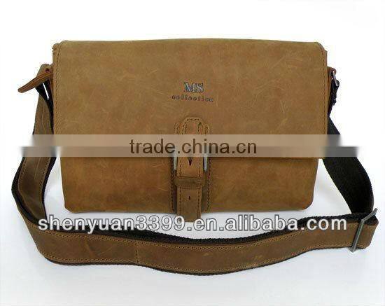 Hot shopping unique leather briefcase Custom Logo used leather briefcase taobao shop used laptop singapore