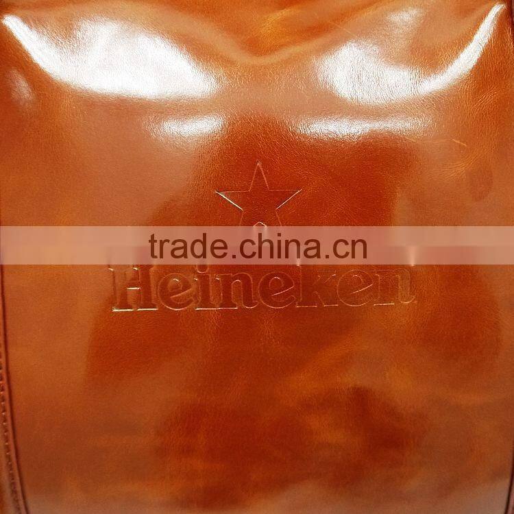 Best sell in Dongguan trolly bag handmade travel luggage brown goat leather overnight trolley school bags