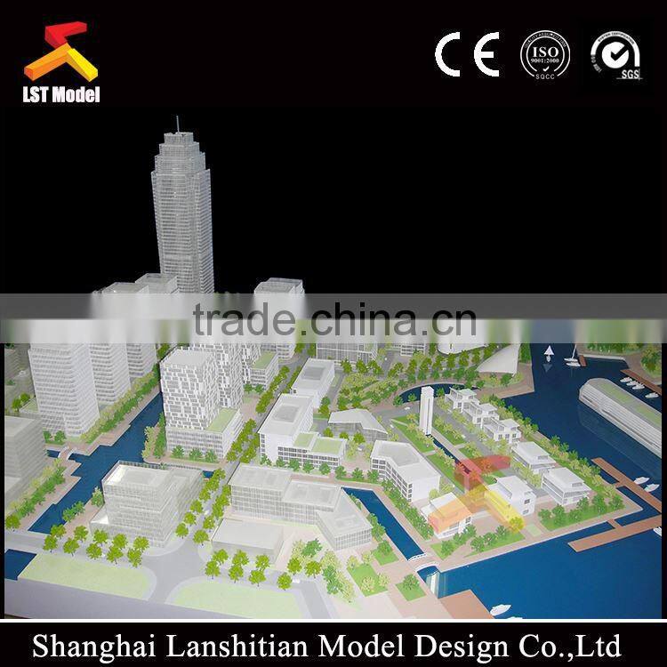 Commercial building model with all figures details ,miniature architectural model