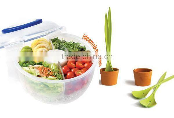 2015 new hot selling Set of 5 Vacuum Seal Canister Set BPA free FDA approved round food container