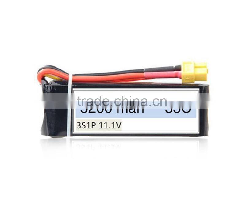 RC battery Pack 11.1V 5200mAh 3S continuous high rate 35C Quadcopter Drone