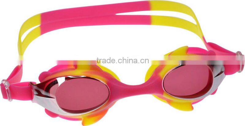 Funny cheap kids cartoon swimming goggles,fish kids goggles,kids swimming glasses