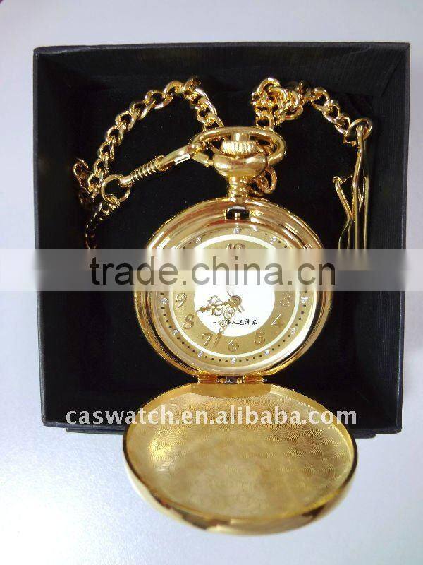 Cheap Pocket watch is made of zinc alloy,Customized is available.
