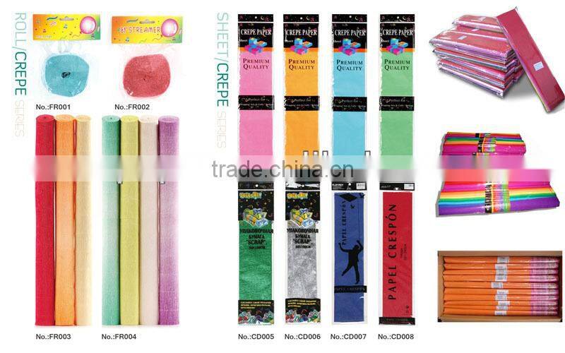 color crepe paper in rolls metallic adhesive paper art and craft supplies