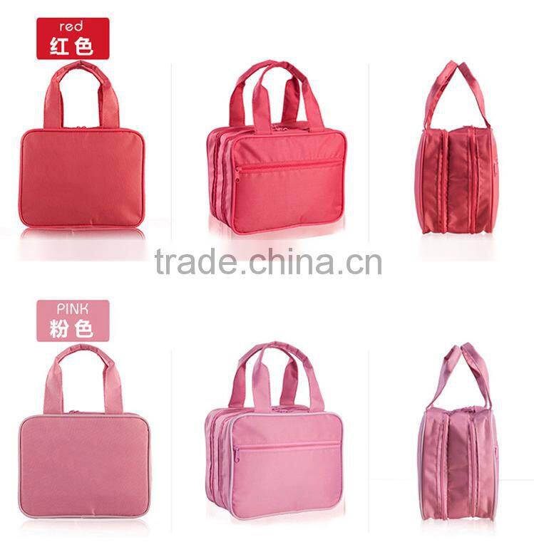 2014 NEW! Dual zippers pouch organizer for clothes and cosmetics