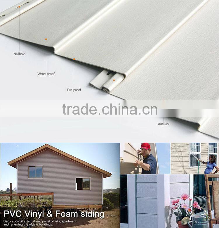 Plastic Decorative Exterior Wall Panel 8 Inch Vinly Siding