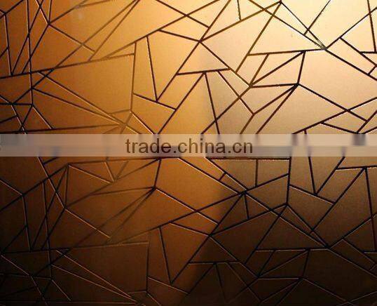 4mm decorative acid etched glass