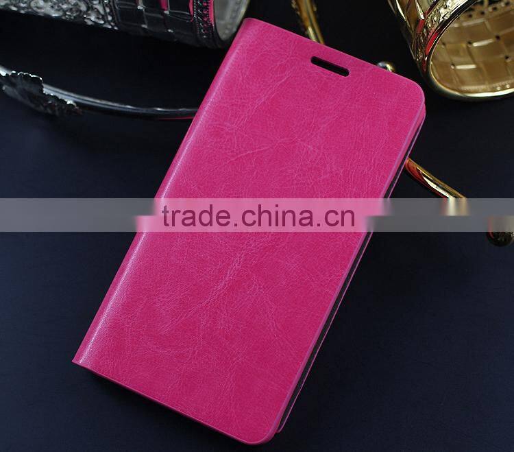 Genuine leather Magnetic flip wallet case for samsung galaxy s6 edge plus