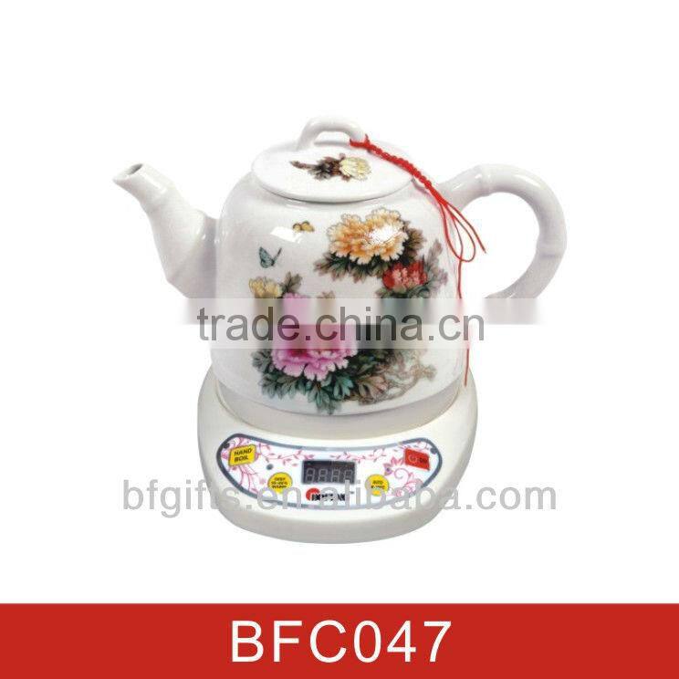 hot sell fashion unique electric ceramic tea kettle