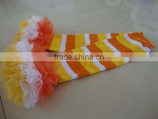 No MOQ! cotton chevron baby sock ruffle, baby leggings, baby leg warmers wholesale