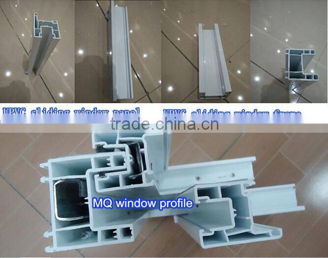 China upvc double sliding window with flyscreen