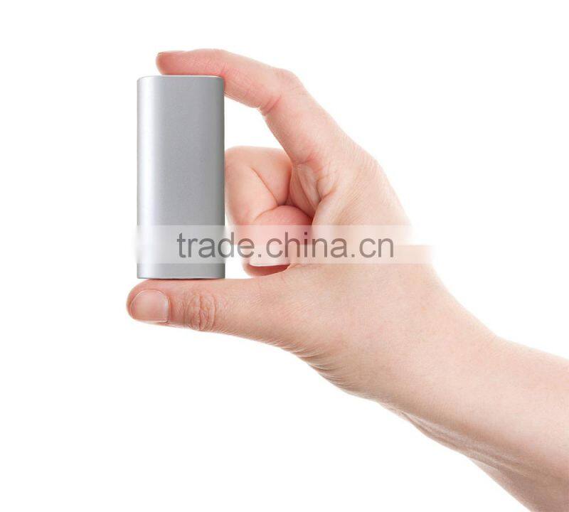 5000mah Big Capacity Ultra Slim Aluminum Body Cell Phone Charger Power Bank for Mobile Phone