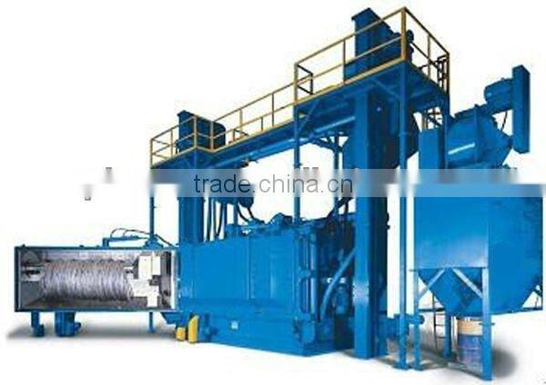 Wire rods shot blasting machine