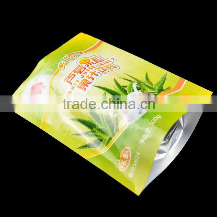 gravure printing food grade laminated pouches with zipper top
