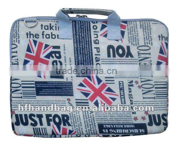 Newspaper England flad Laptop Bag Popular Durable waterproof&shockproof computer bag for tablet PC 2012