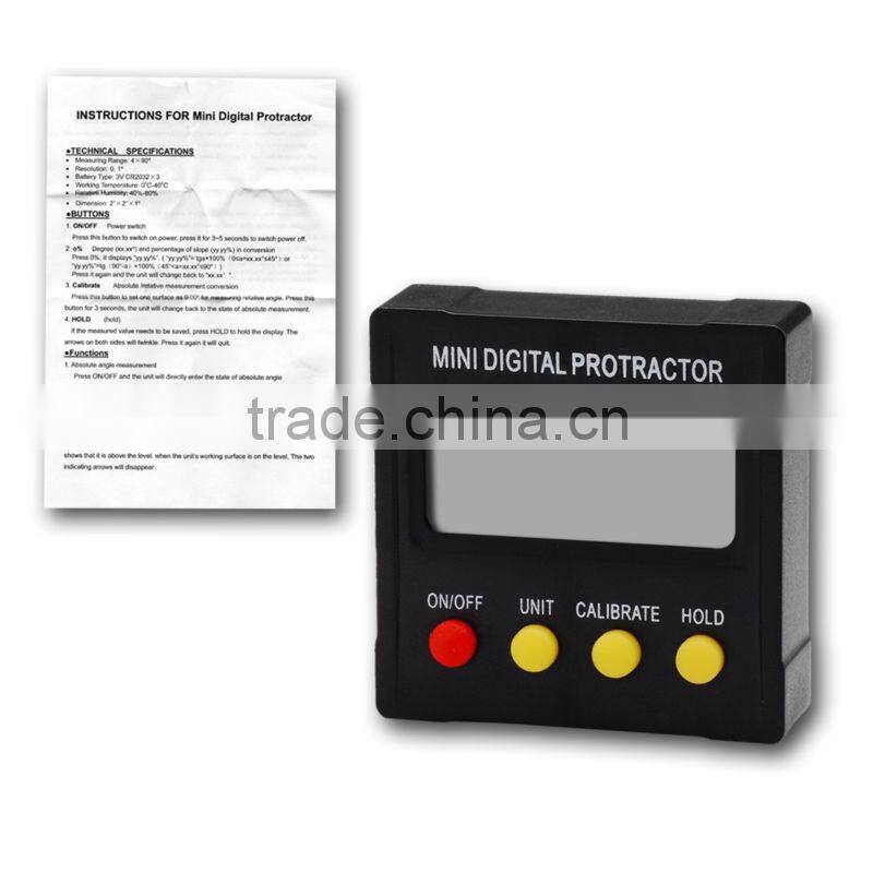 Mini Digital Protractor Inclinometer Angle Meter 360 degree Slope Angle Upright Magnet