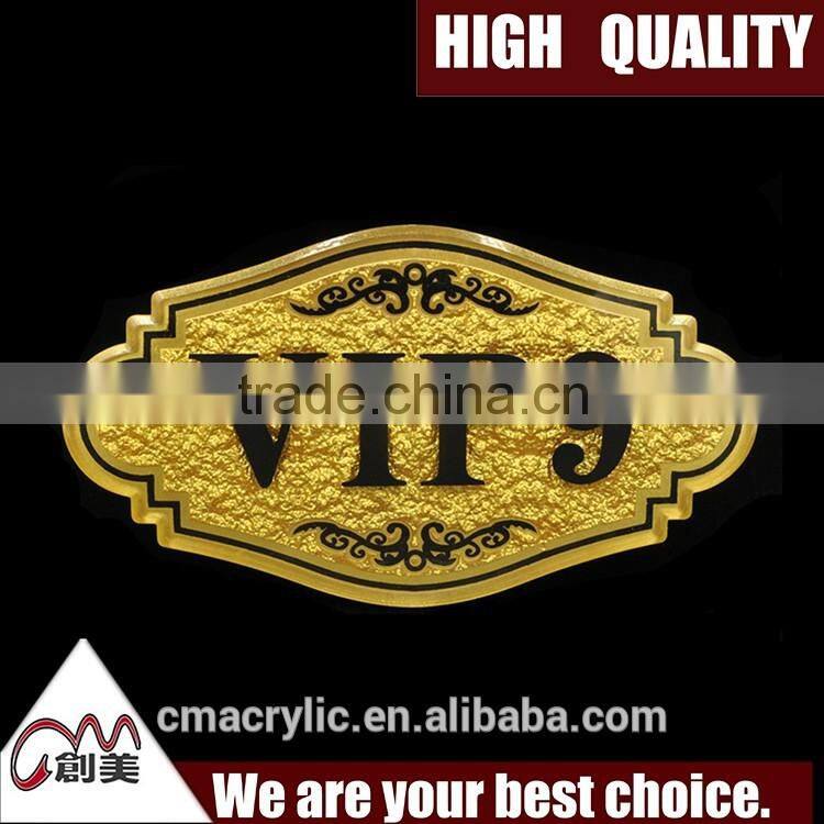 Customized hotel room acrylic door number sign plate for wholesale