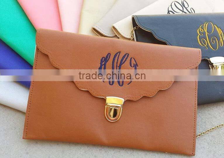 Personalized Monogram Leather Accessories Pouches Clutches Wristlets