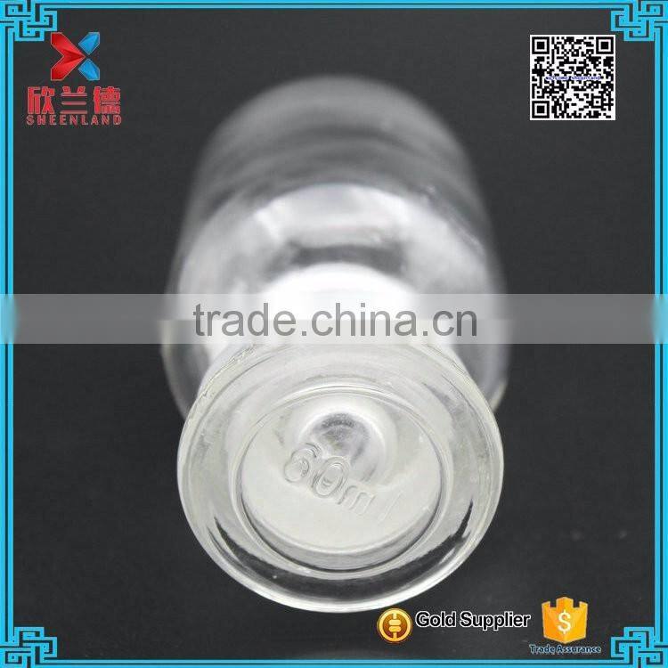 60ml cylindrical storage pharmaceutical grade glass bottle with stopper wholesale