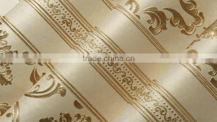 Latest luxury wallpaper embossed washable royal wallpaper