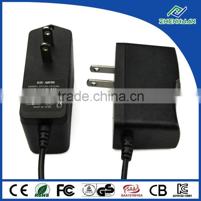 High quality CE saw-0502000 5V2A wall mount AC power adapter for led/lcd/cctv