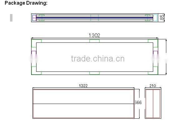 72w led downlight panel light 600x1200mm