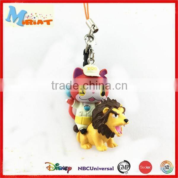 High quality Japan mascot pvc animal shape phone strap