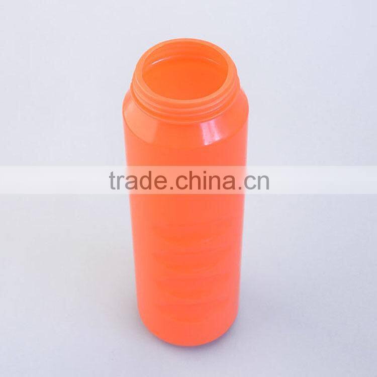 Orange Color Custom Logo Food Safe Plastic Water Bottle BPA Free 1000ML from JoyShaker Factory