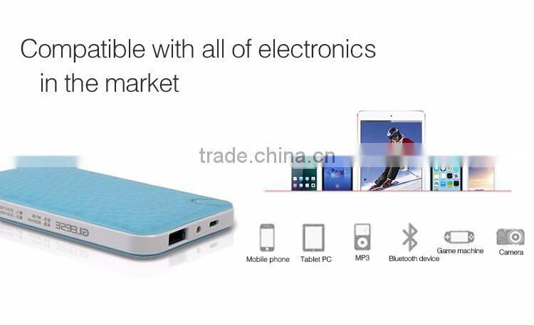 2016 Factory price 6000mah universal mobile cellphone power bank