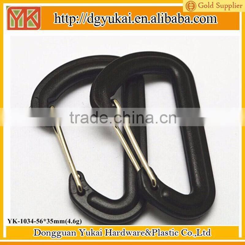 Yukai 56mm plastic spring wiregate carabiner hook in various colors