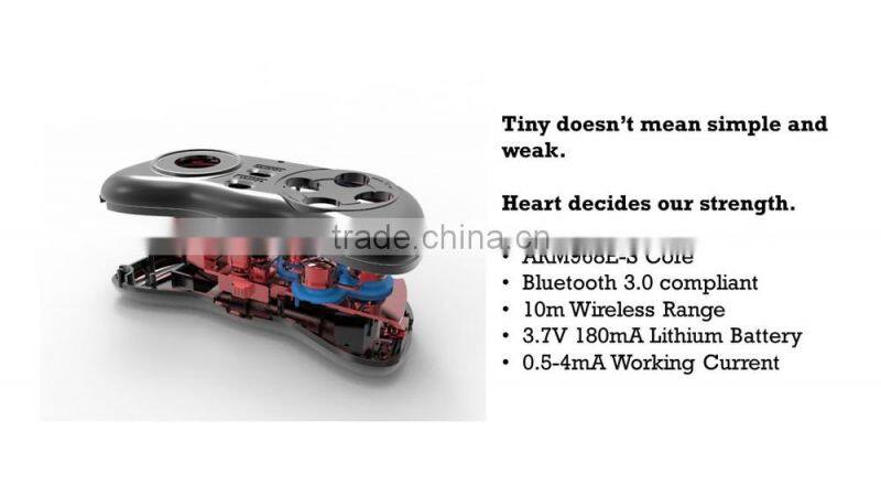 2015 POM brandnew products mini gamepad bluetooth media controller for ios mobile phone