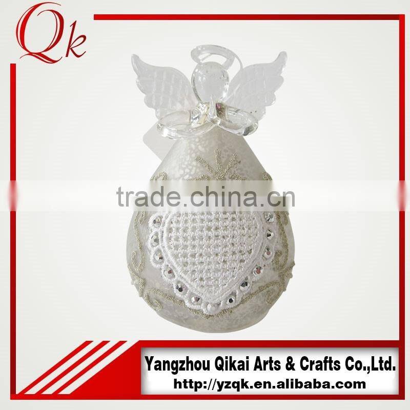 hand made glass angels glass crafts from China